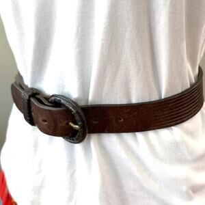 Leather Belt Size 30 Brown Leather